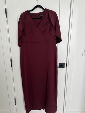 aidan mattox burgundy dress Aidan Mattox main image 1